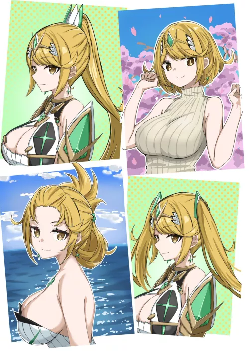 Mythra’s Different Looks (aotsuba117)