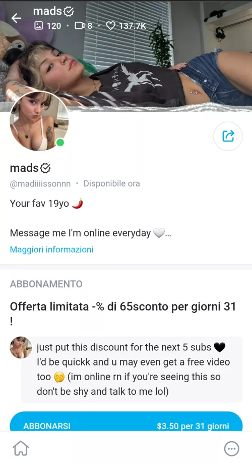 OF request @madiiiissonnn