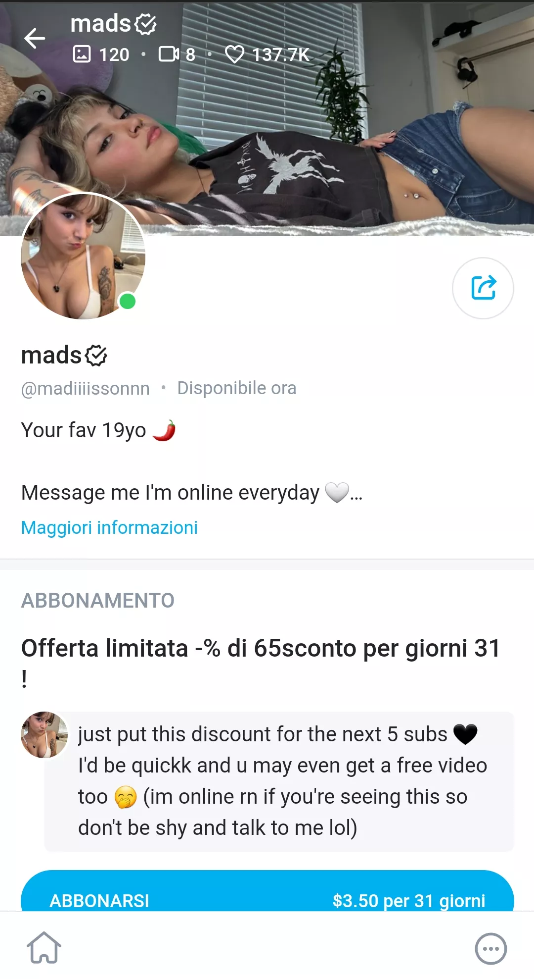 OF request @madiiiissonnn