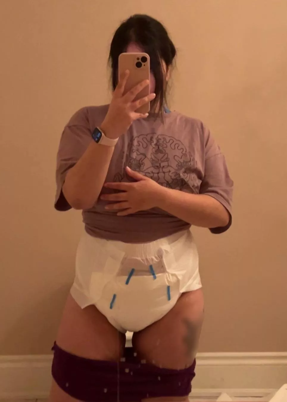 oh my gosh even my dry diaper is so thick🤭 oh my gosh even my dry diaper is so thick🤭