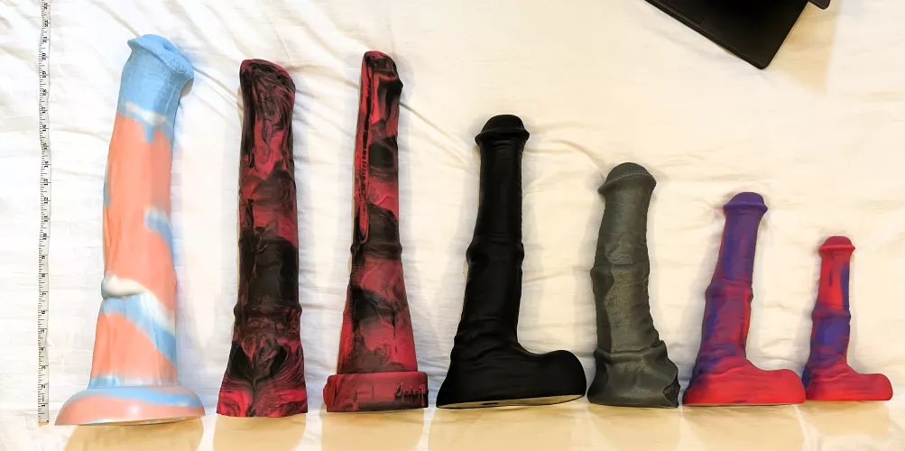 Our Horse Cock Collection is growing nicely!!! Which one do you think you could handle?? :D