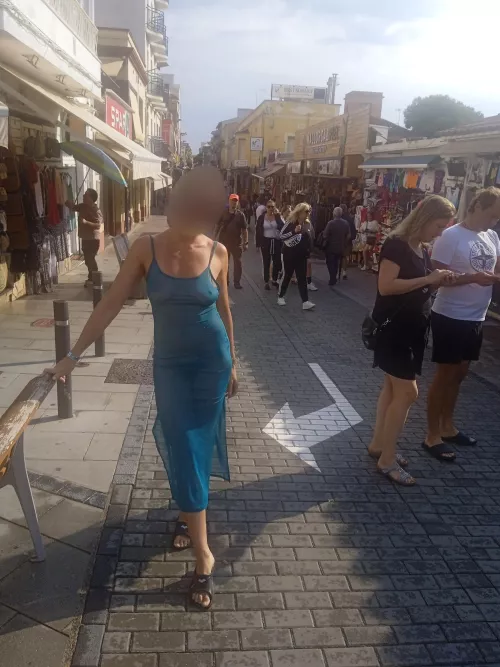 Public sheer dress