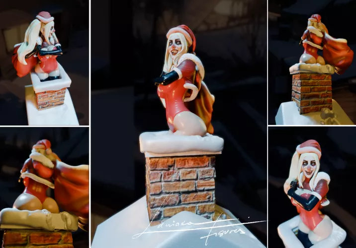 Santa Harley Figure in progress. [Art by Laniakea]