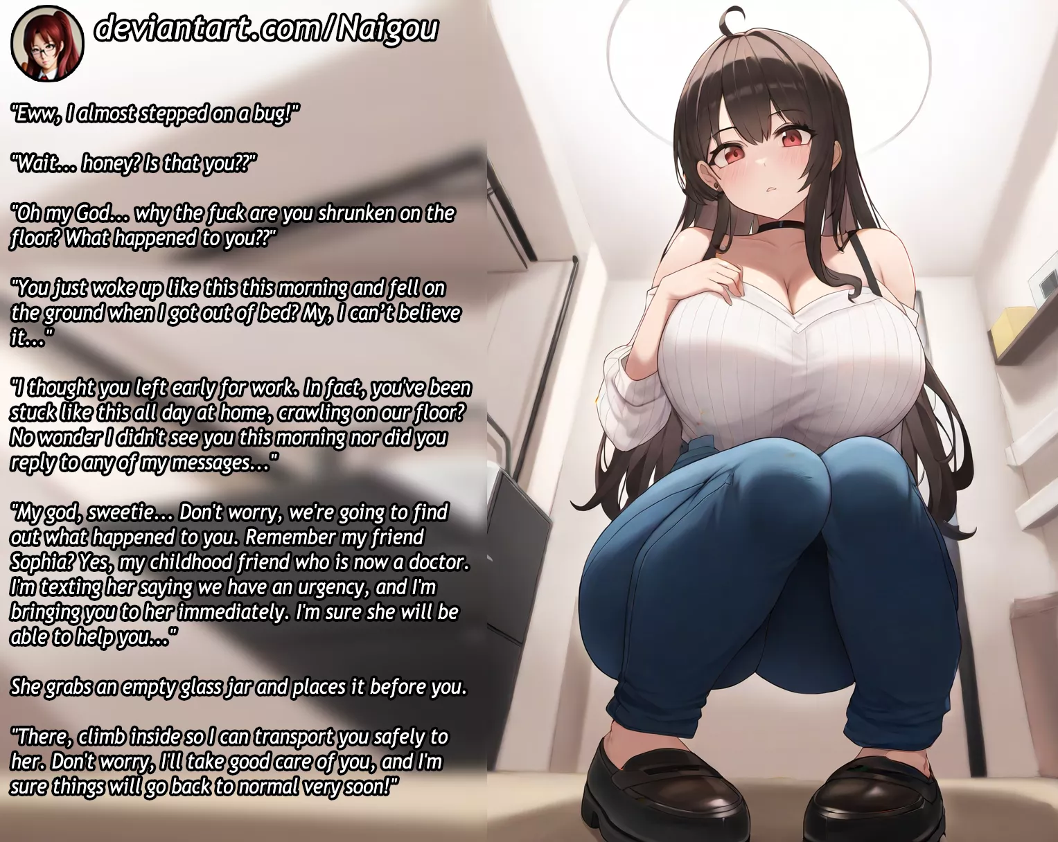 Shrunken by karma Part1 [femdom] [giantess][shrinking]