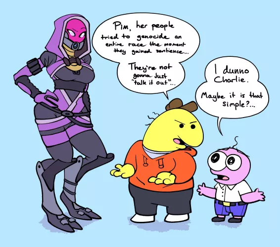 Tali'Zorah [F] (Smiling Friends) (Mass Effect) (@TidyWire)