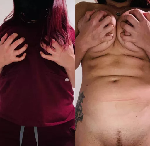 The X-ray machine removed my scrubs for you! 