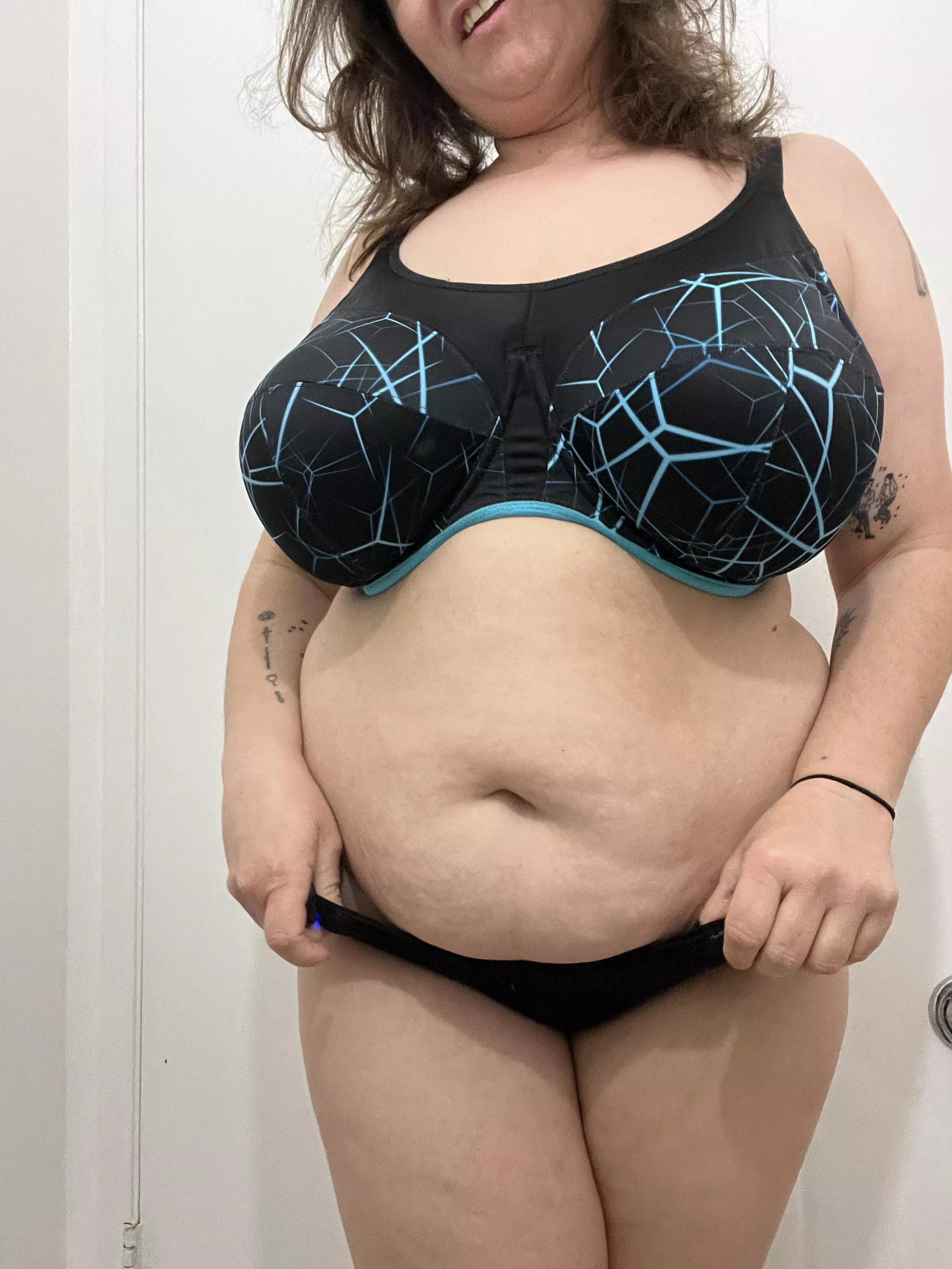This bra fits perfectly but I’d rather it be off to show my [38L] tits 