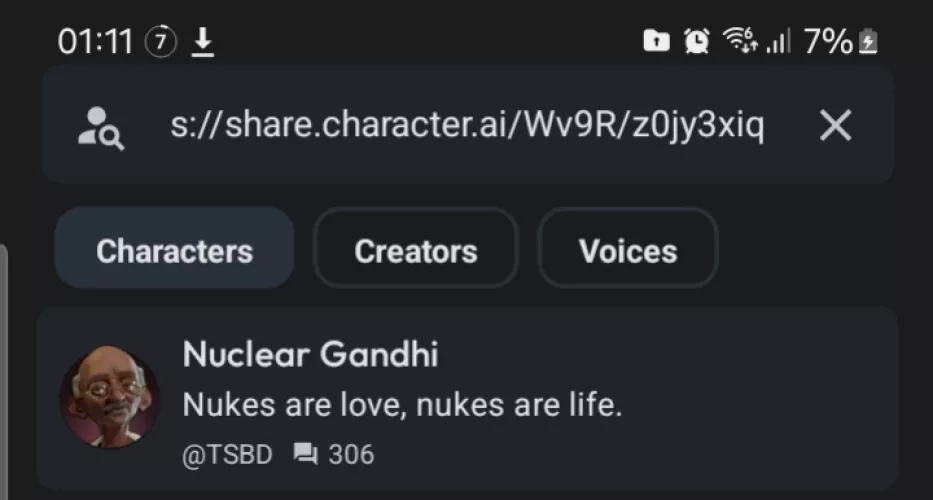 TIL you can type share links into search