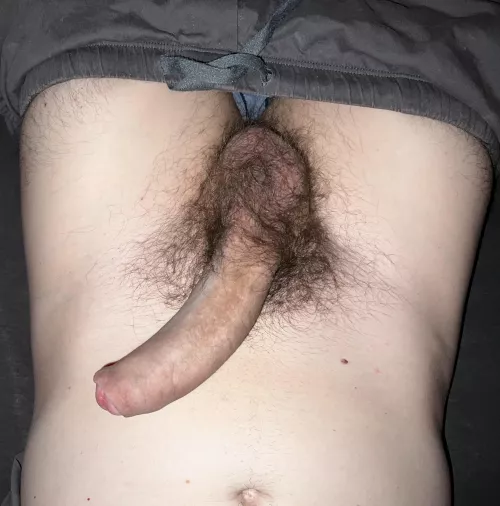 uncut and curved cock