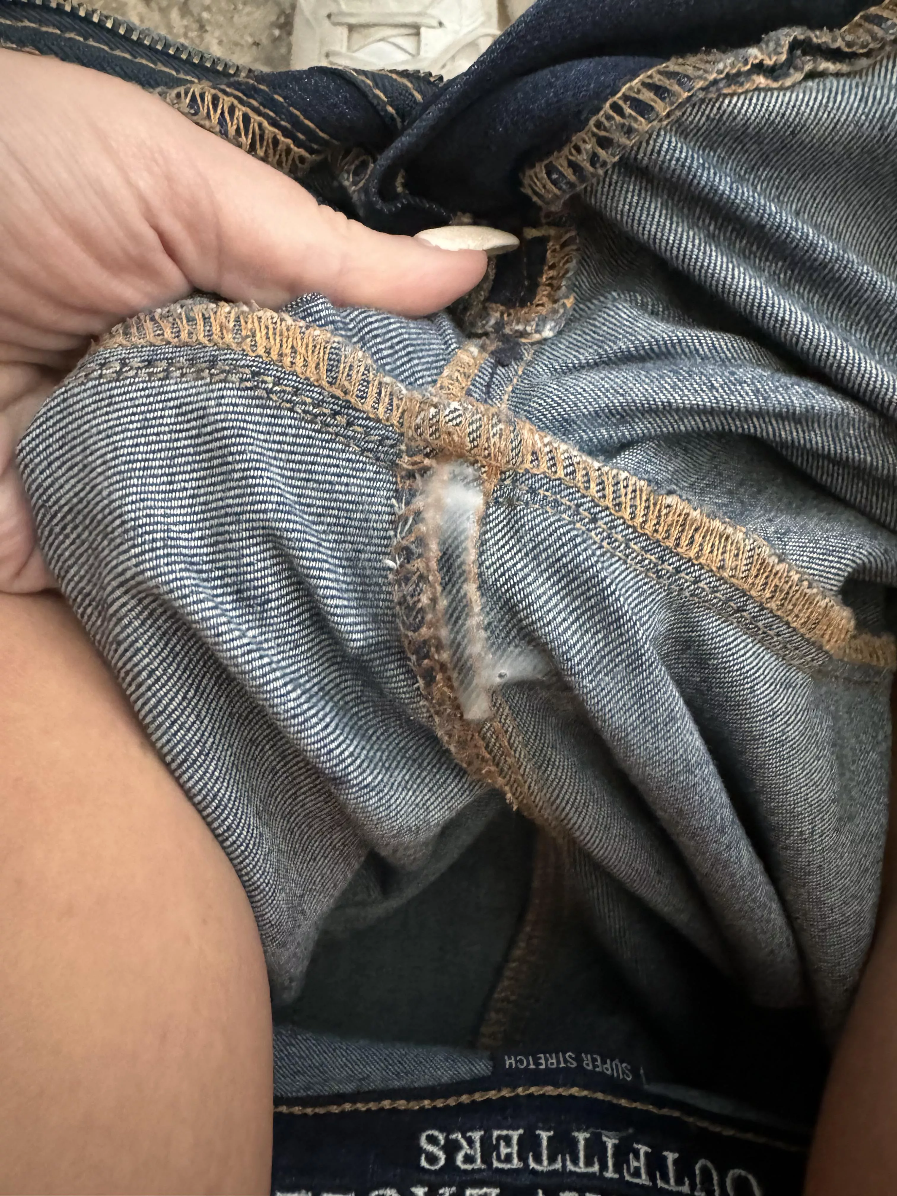 When you don’t wear panties and and up creaming your jeans! 