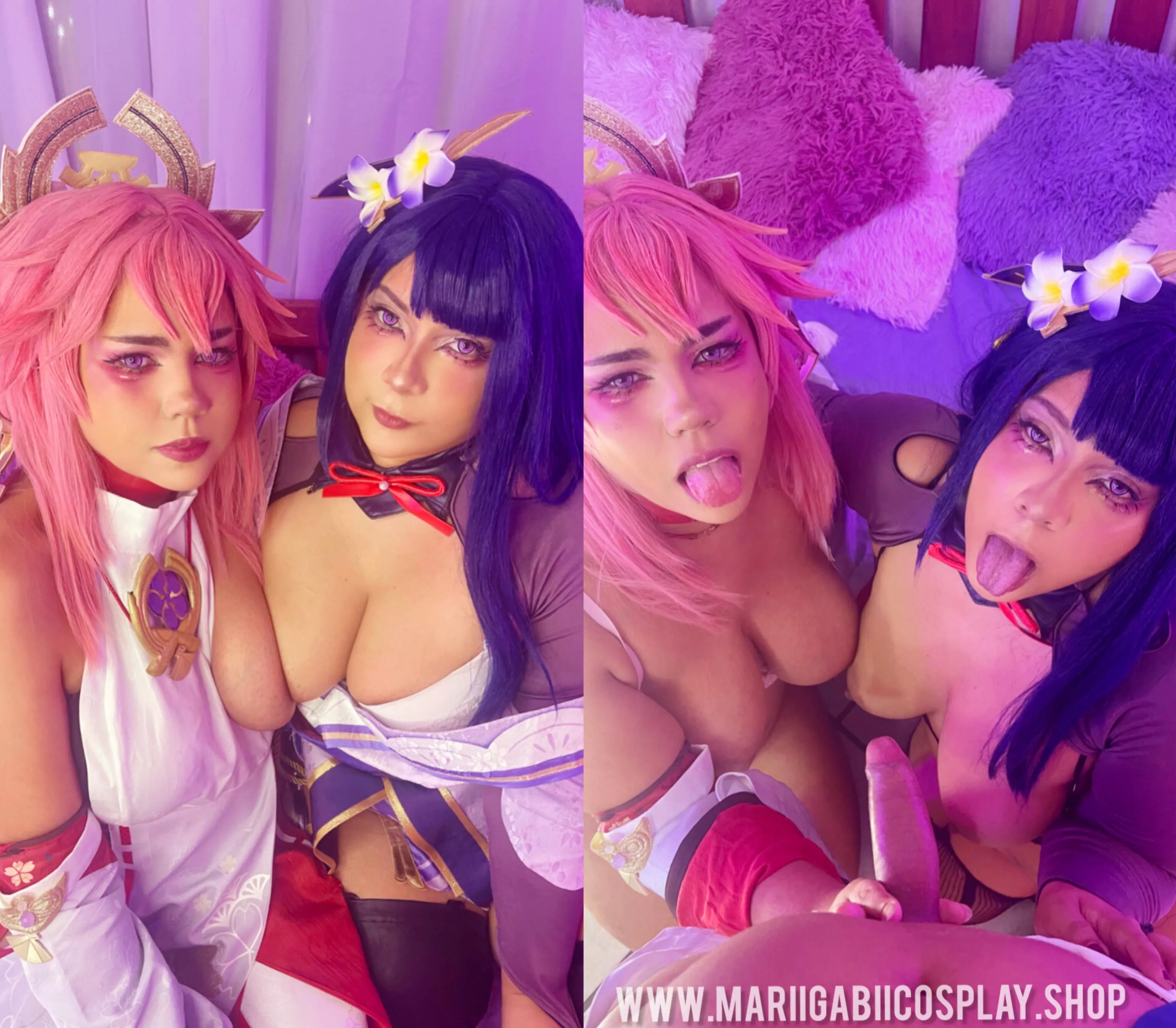 Yae and Ei by maeiigabiicos and kimikosplay