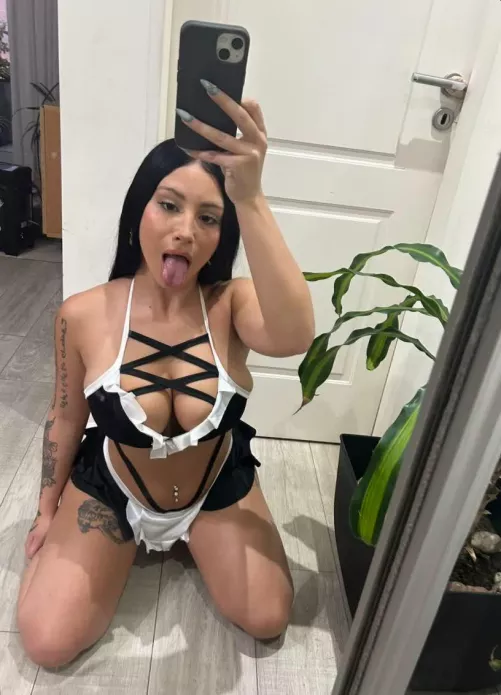 your maid is always ready for a good spanking. 
