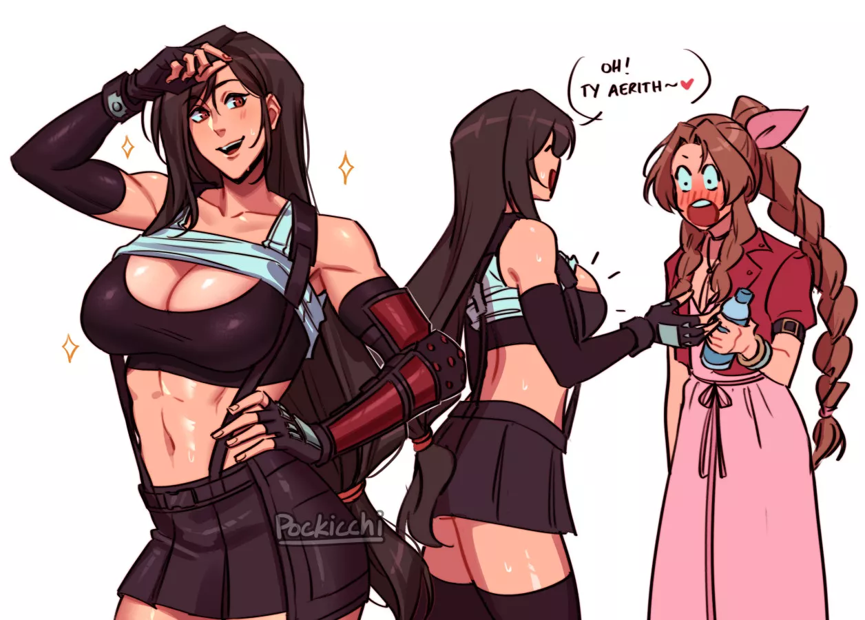 Aerith was too stunned to speak (pockicchi) [Final Fantasy]