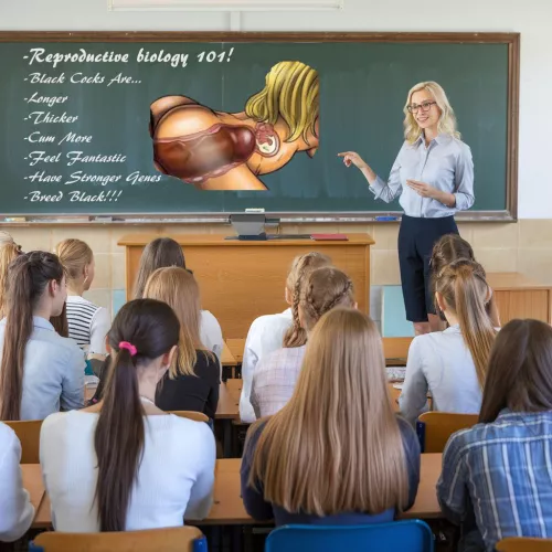 Blacked biology lesson...
