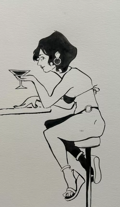 Flirty at the beach bar 