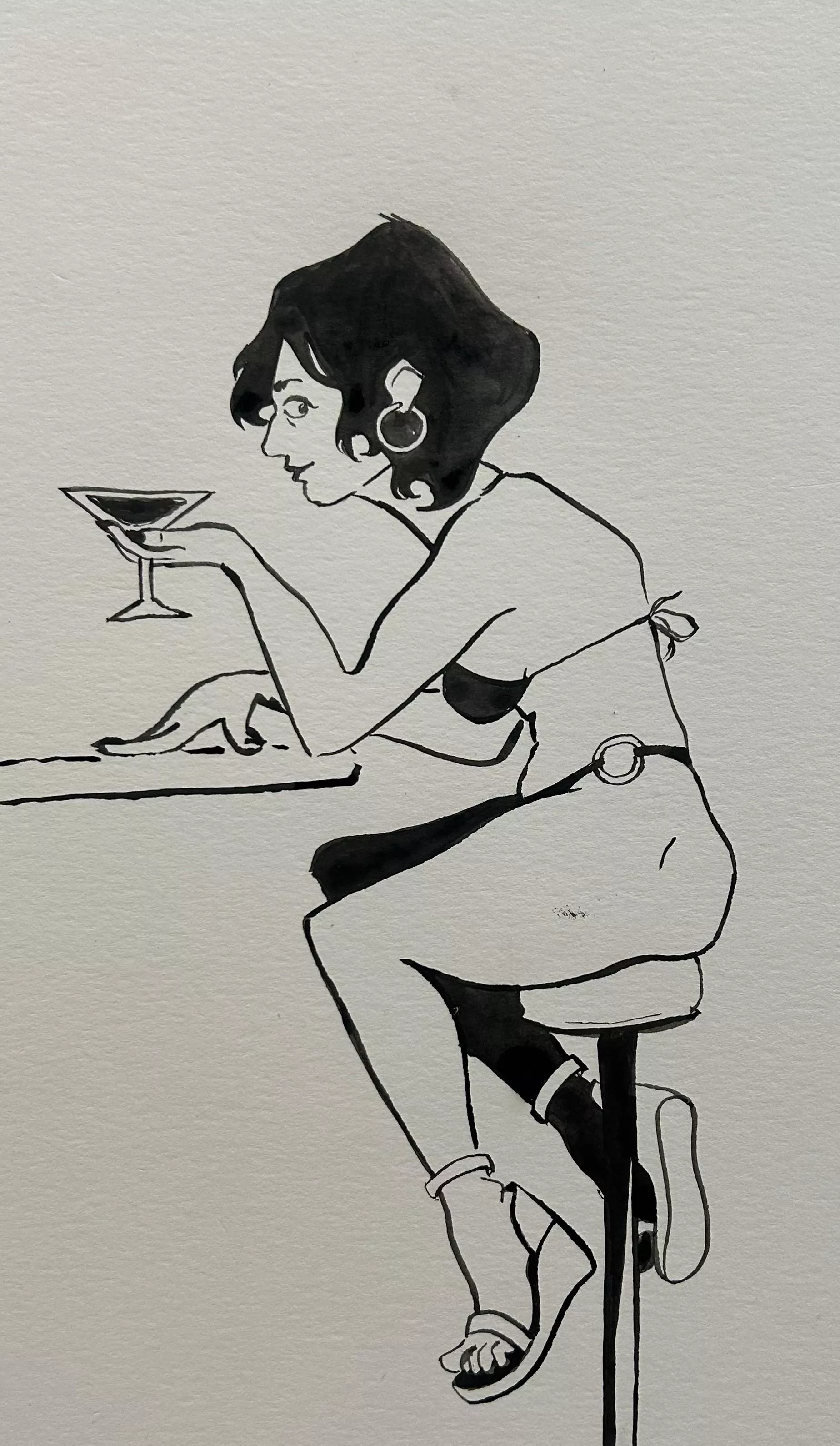 Flirty at the beach bar 