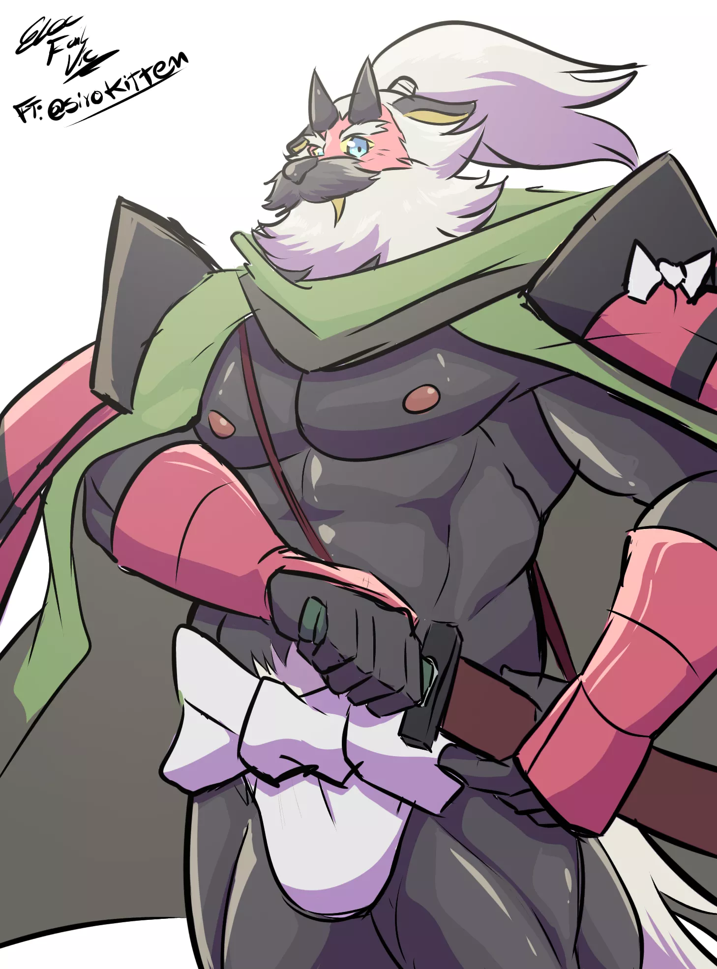 [Furry] Little fanart I did for @/Sirokitten on twitter. Artist: me