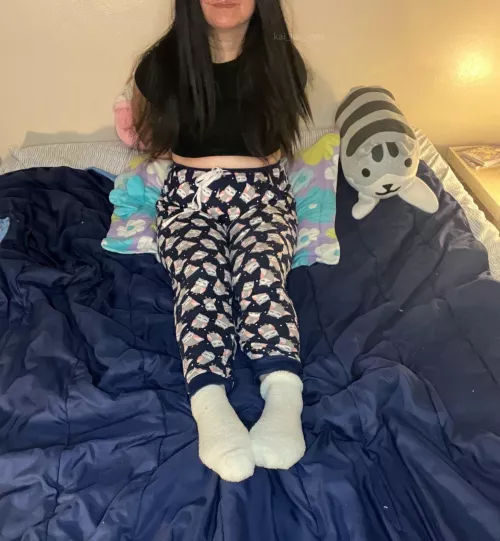 Got some new fuzzy socks to go with my owl pj’s