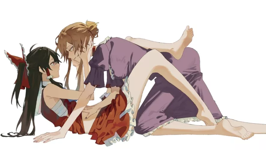 hakurei reimu and yakumo yukari (zy (zyyyyyyy9))