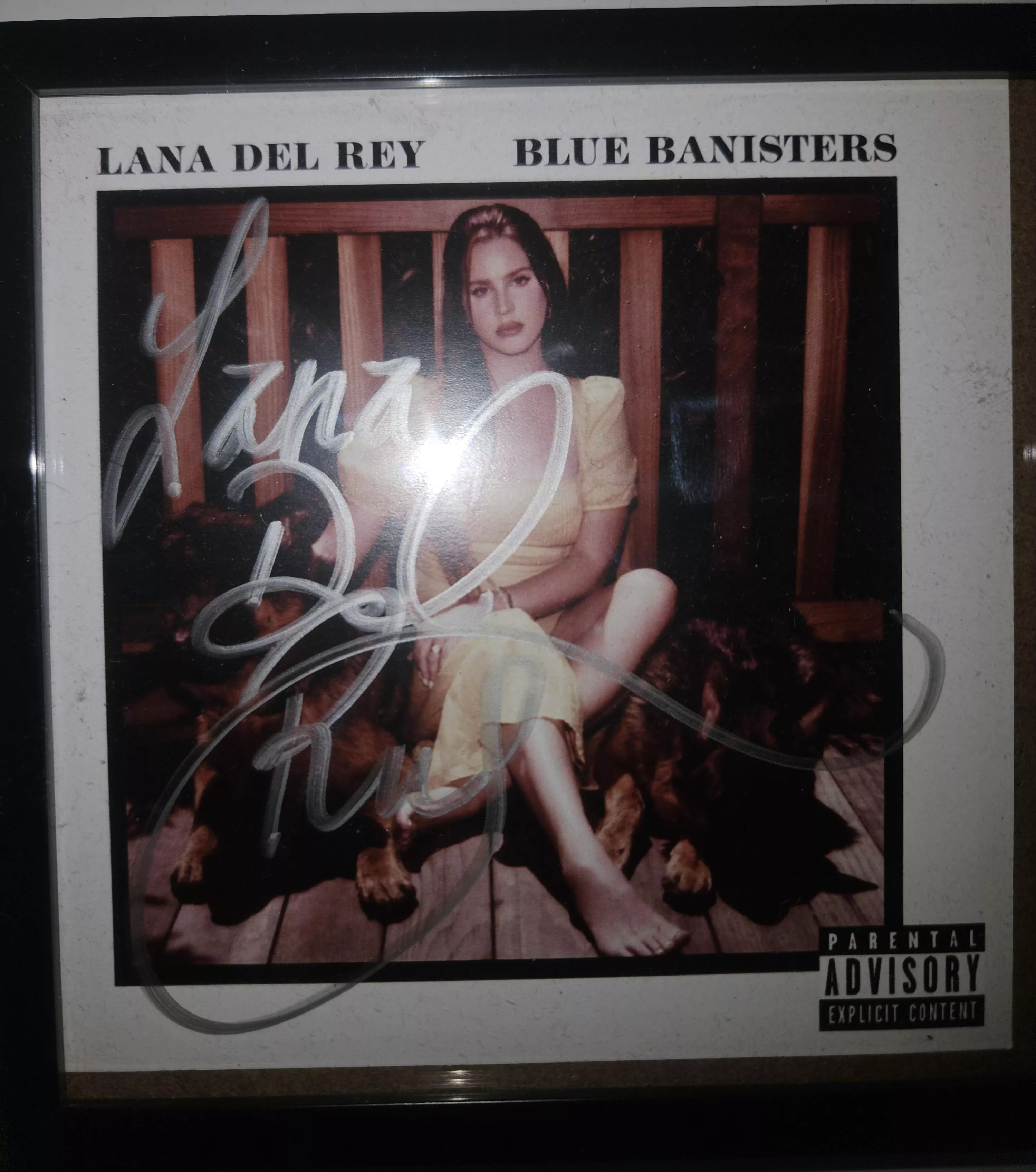 Lana signed Blue Banisters cover 
