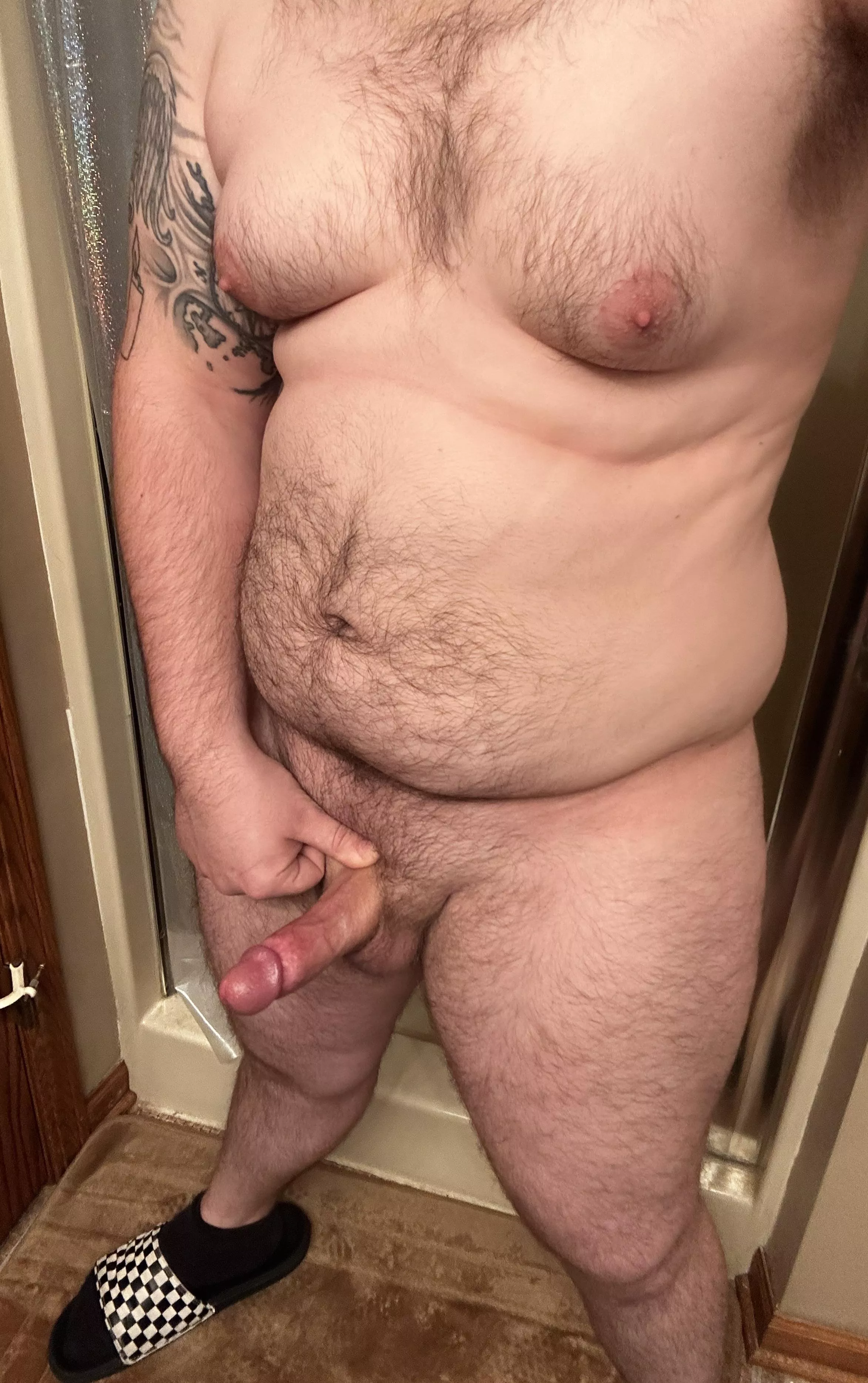 Let’s make a mess before and after we shower 😉