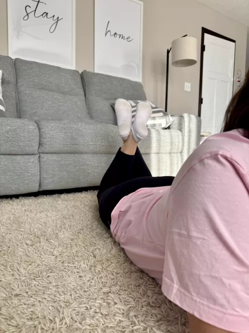 My socks are intoxicating! Please stay home and enjoy my feet! I have the perfect place to bury your face!😘