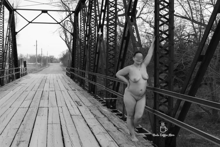 Naked on an Old Bridge