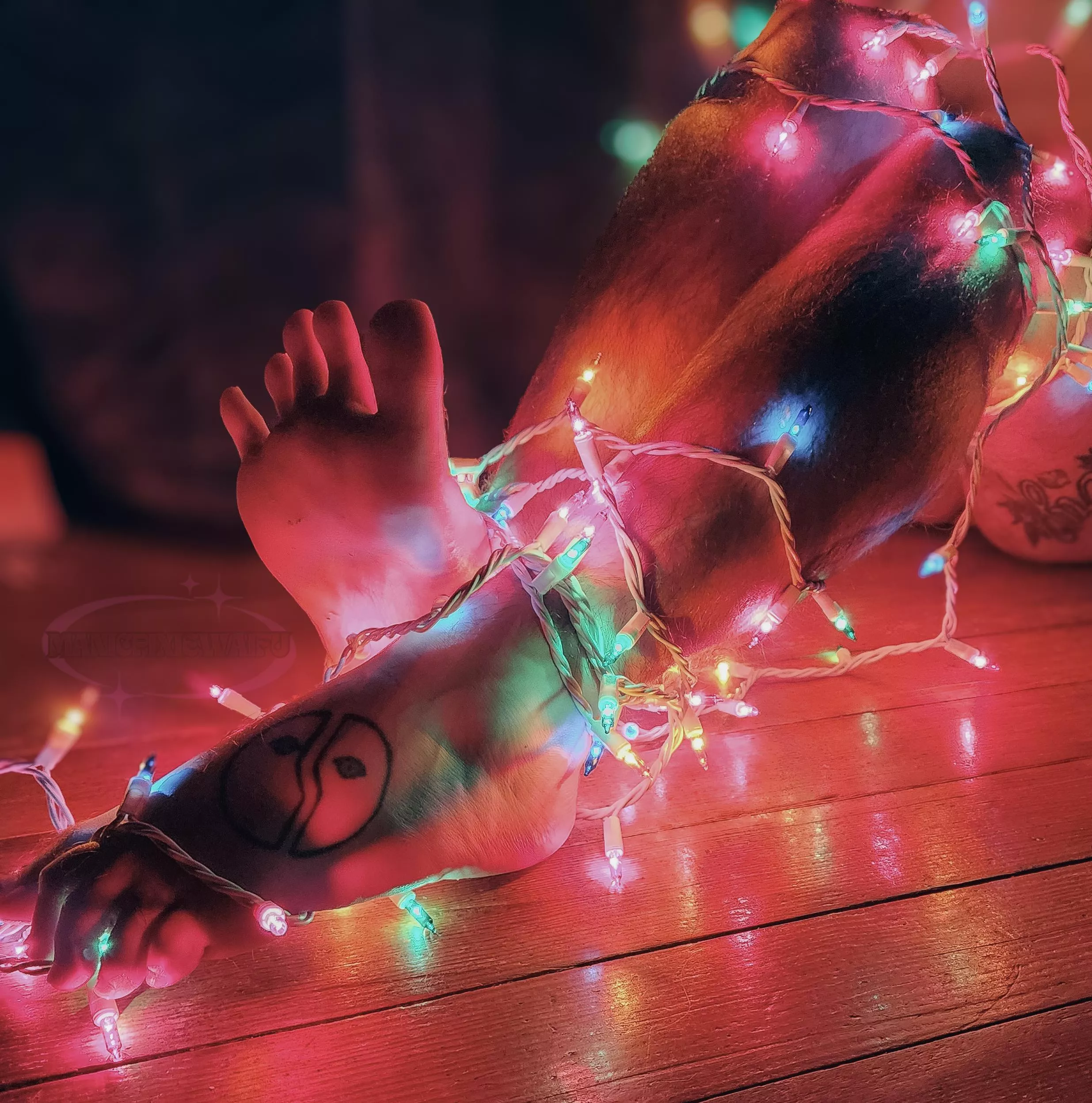 oh dear i seem to have gotten tangled up in the christmas lights 💫