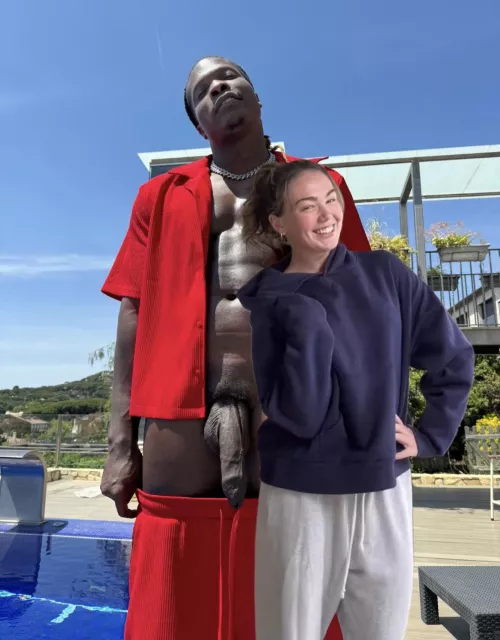 She doesn’t look this excited next to white men 