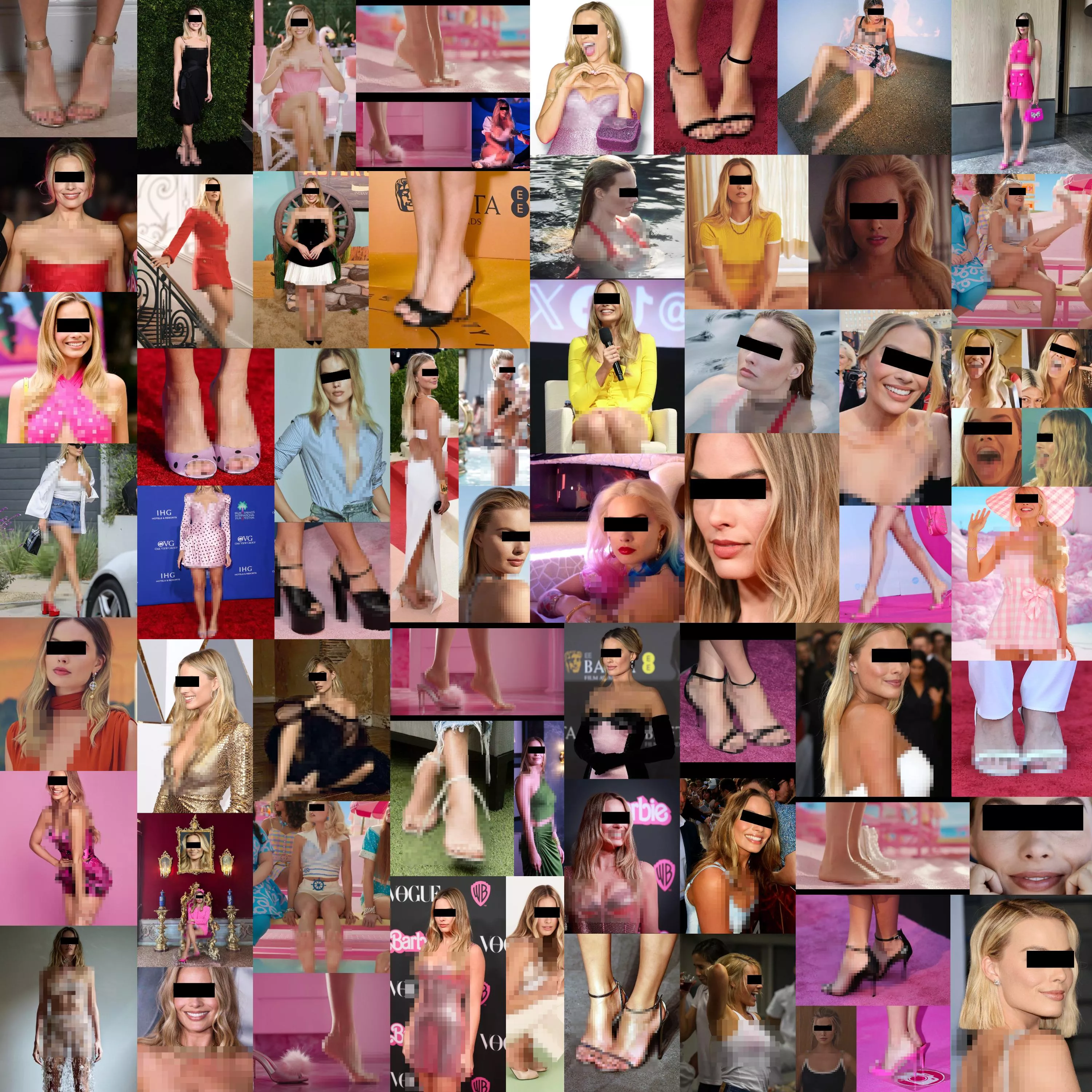 someone requested a censored collage of Ms. Robbie