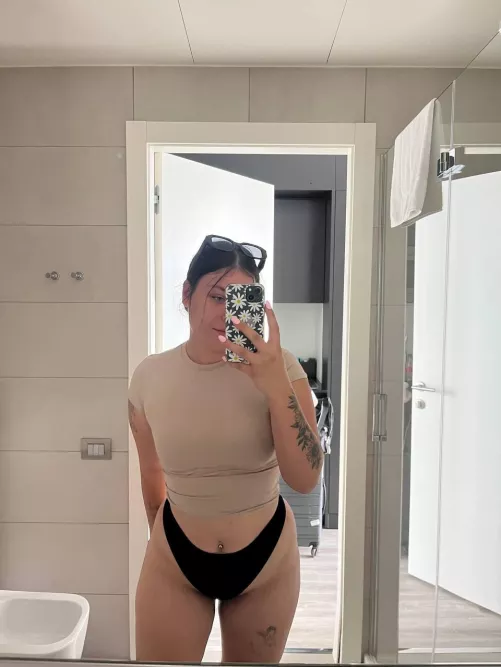 Teasing you with my teen body, is it working?