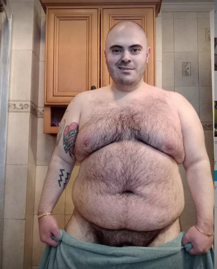 Wanna peak underneath the towel