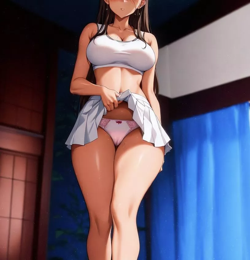 2DFD My cameltoe is enough to trigger you~  It makes ur shrimp hard and u already imagining licking it but a pig like u will never taste it or even touch it, that’s why the best u can do is worship me as your queen 😈💸