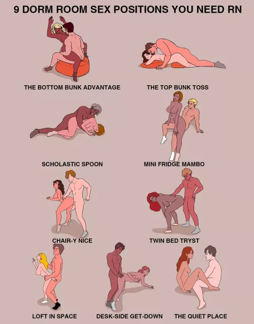 9 DORM ROOM SEX POSITIONS YOU NEED RN