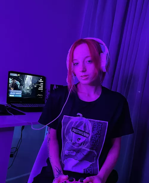 a girl's brightly colored hair suggests a passionate nature