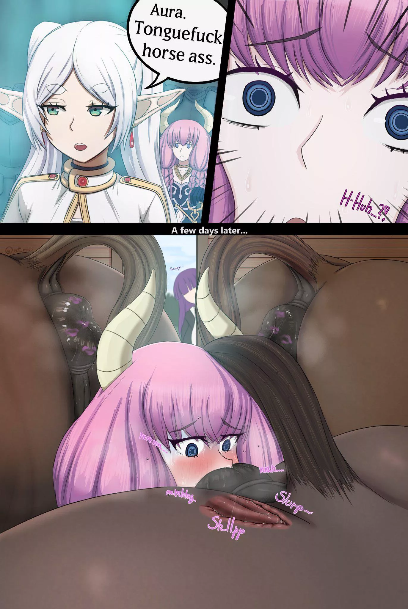 Aura, Toungefuck horse ass by ntremi
