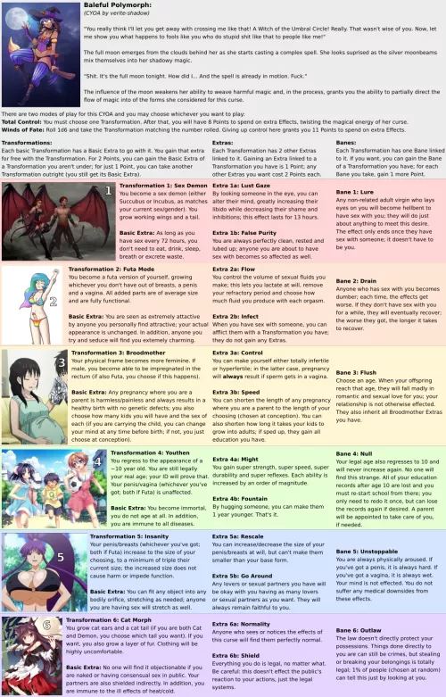 Baleful Polymorph CYOA by verite-shadow [repost]