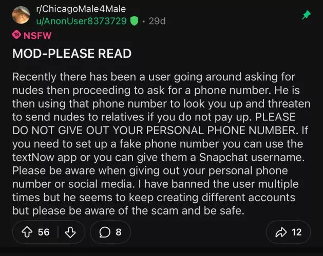 Beware of suspicious behavior 