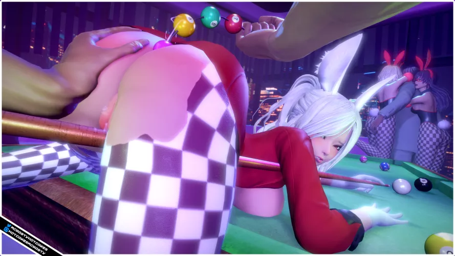 Can she pocket hers before he pockets his?