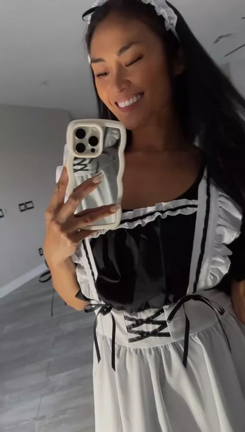 Cute Asian maid at your service