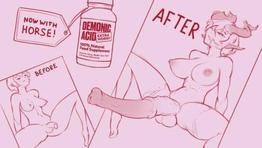 Demonic Acid, now extra horny! Order now and get a second bottle for free, only 💛10