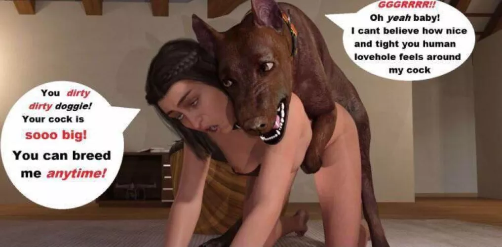 “Doggo’s knot swelling inside the pussy while he shoots his doggie seeds deep in the womb is the only way a human lovehole could be truly satisfied..”