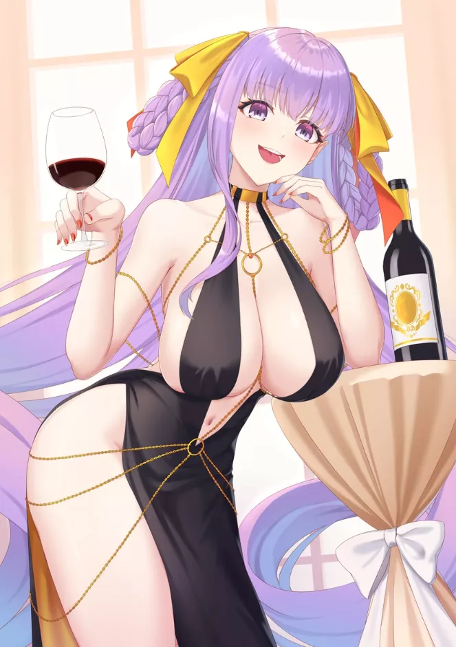 Glamorous BB with a glass of wine (huangyouxingren)