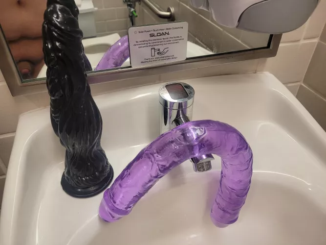 I snuck away from class to go have fun in the bathroom🤭🤭