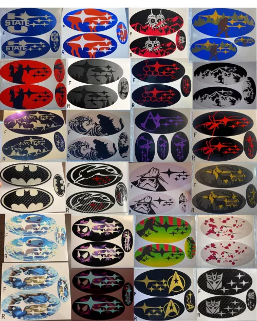 I’ve seen a lot of people looking for custom emblem overlays, I make custom overlays if any would be interested in a set! Mostly do Subarus, but I can do pretty much any car with a solid emblem! Here’s some of my favorite designs I’ve done so far, 