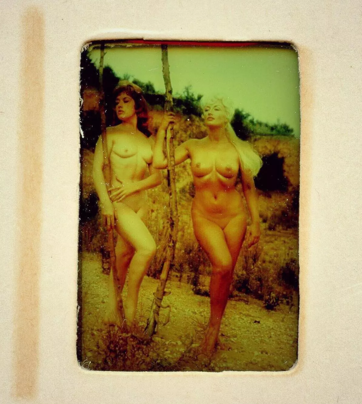 Jean Spaul & Pamela Green - color slide 