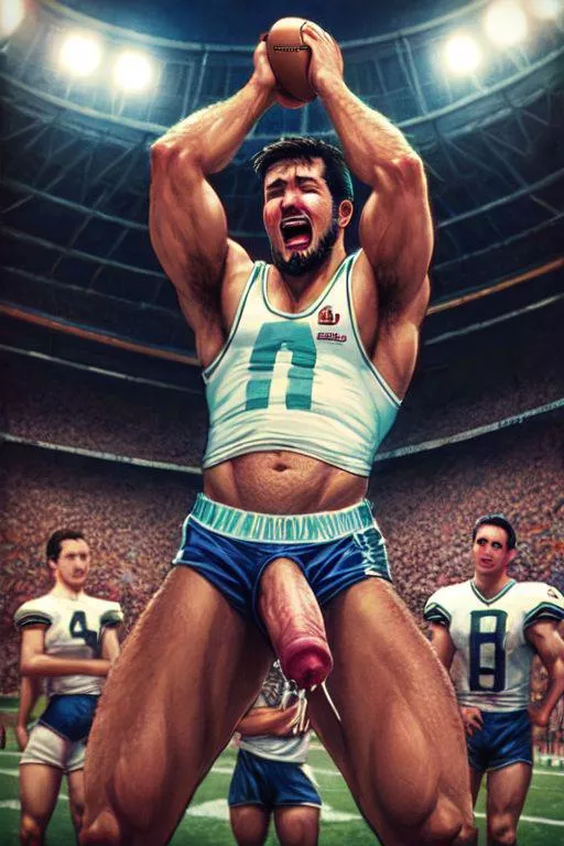 Just scored a touchdown in an exciting game - ai