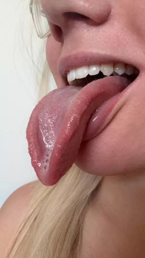 let me lick all your cock with my long wet tongue