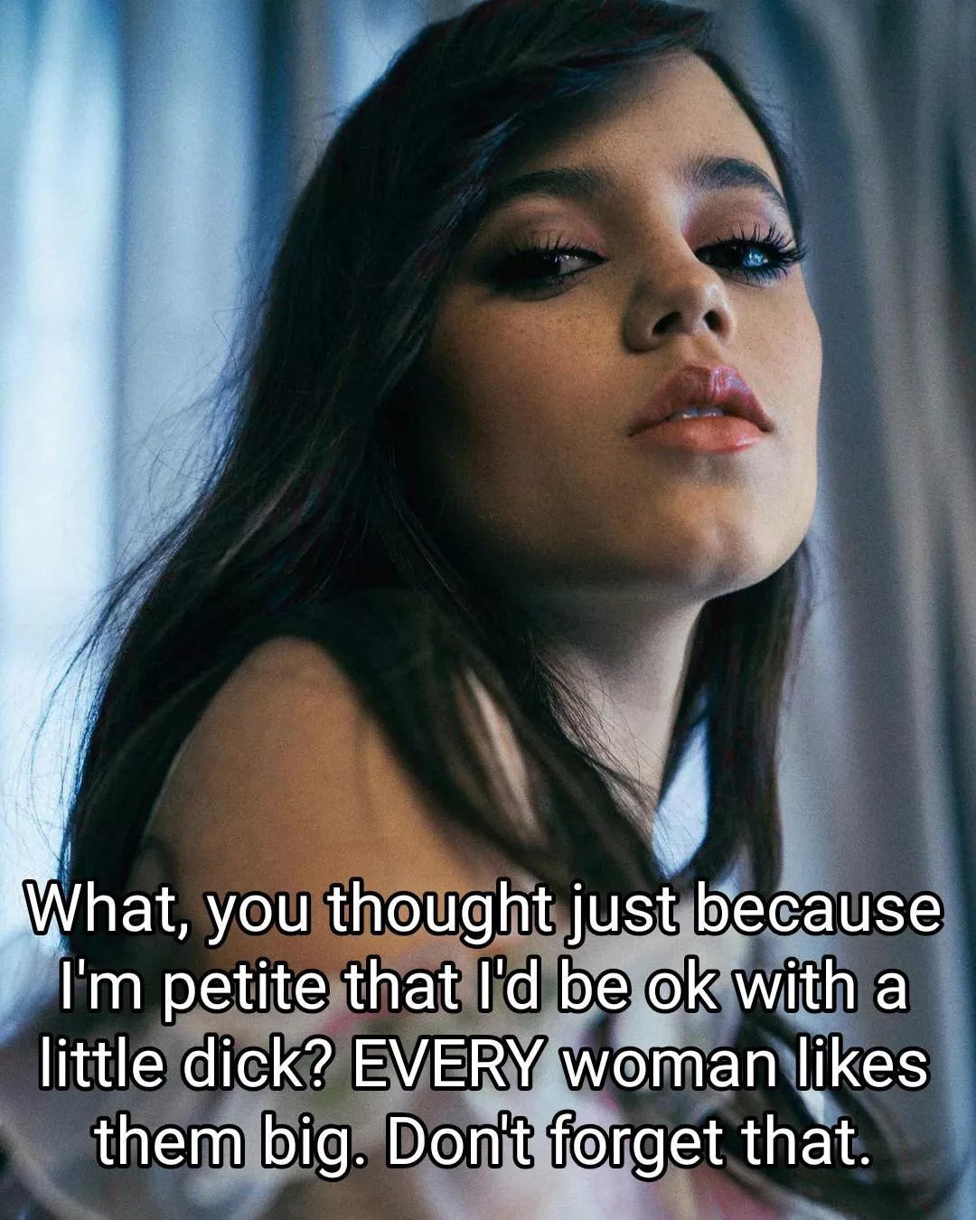 Look how she looks down on us