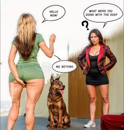 Mom is jealous of our dog